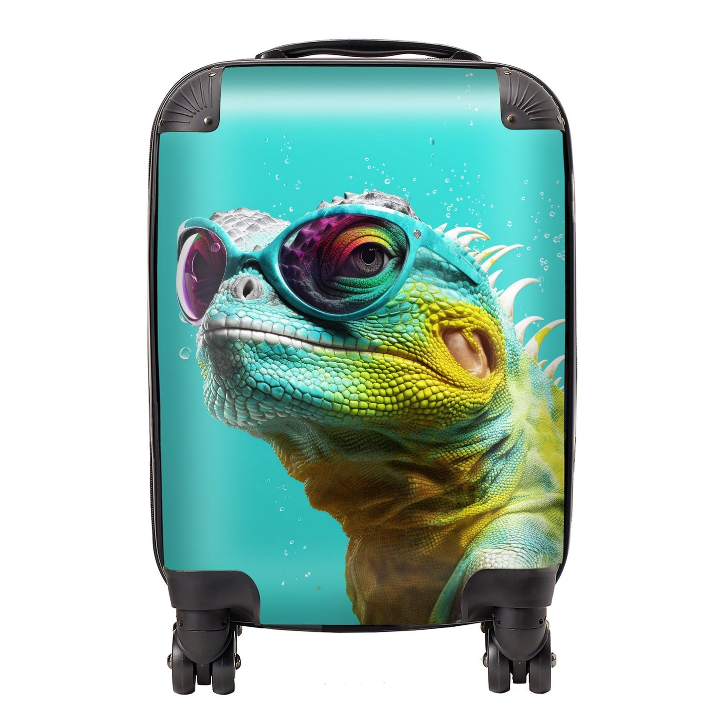 Splashart Iguana Wearing Glasses Suitcase