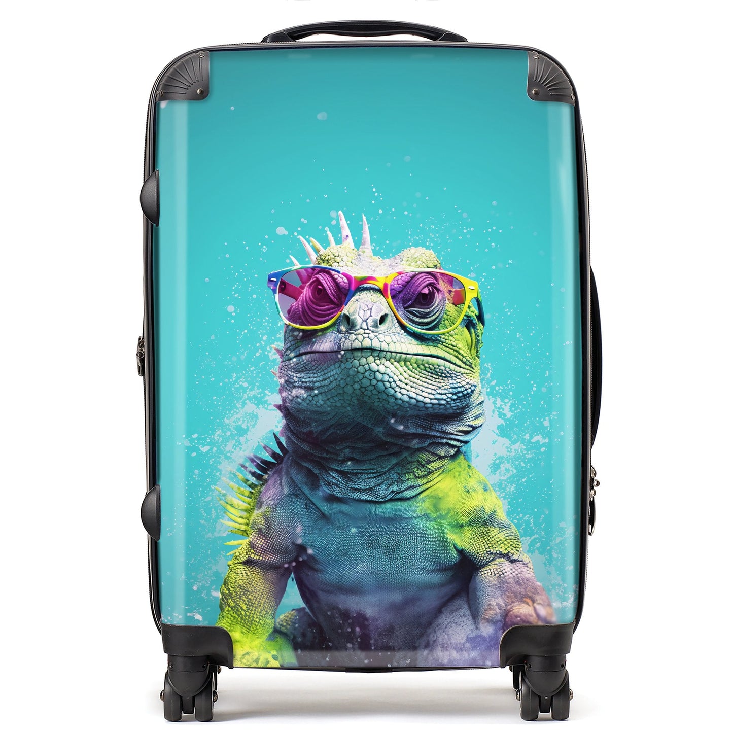 Inquisitive Splashart Iguana Suitcase