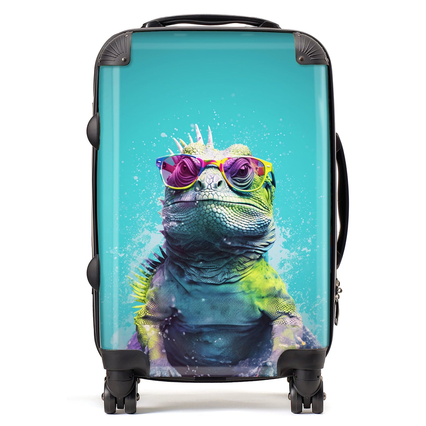 Inquisitive Splashart Iguana Suitcase