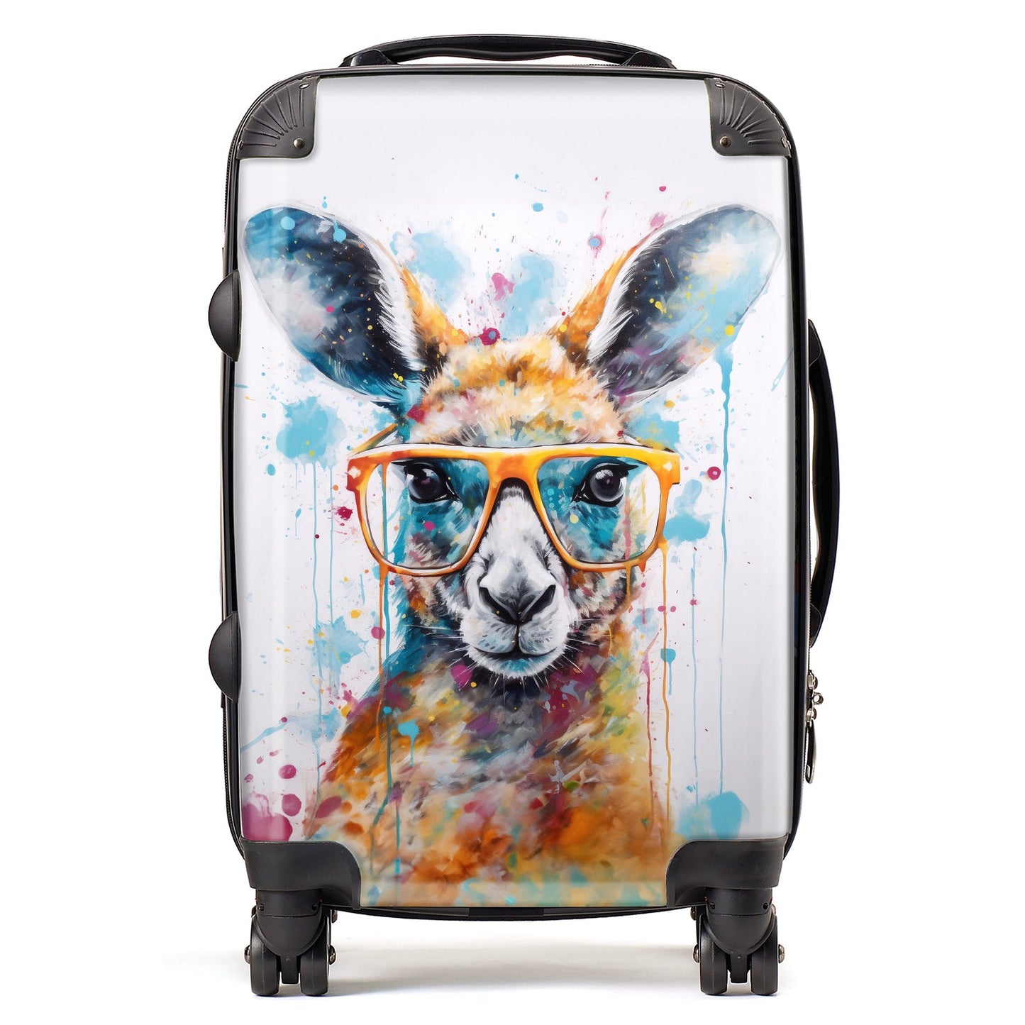Splashart Kangaroo In Glasses Suitcase