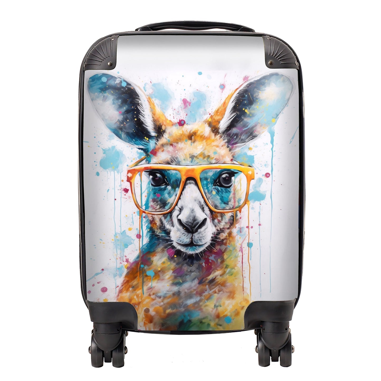 Splashart Kangaroo In Glasses Suitcase