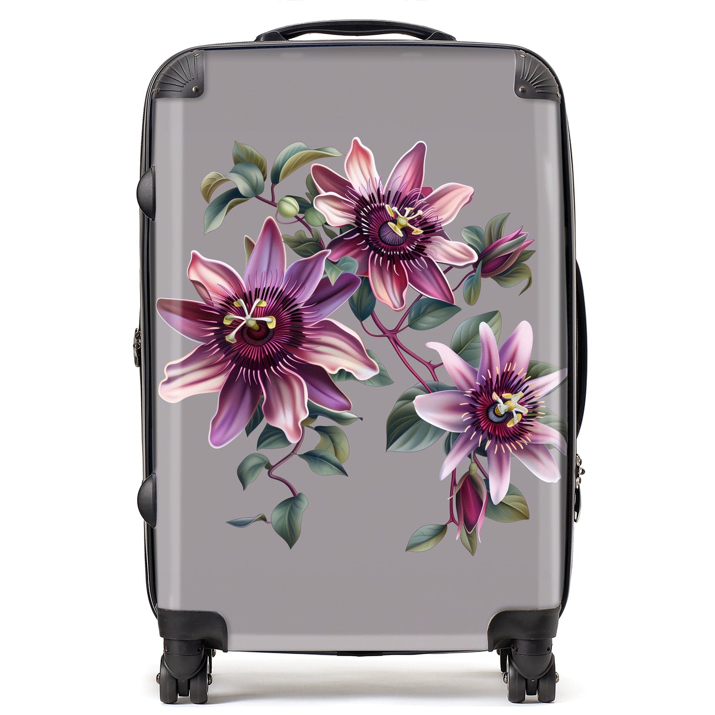 Purple Passion Flowers Suitcase