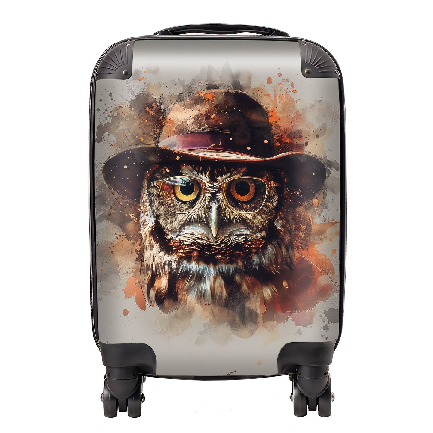 Owl With Hat And Glasses Suitcase