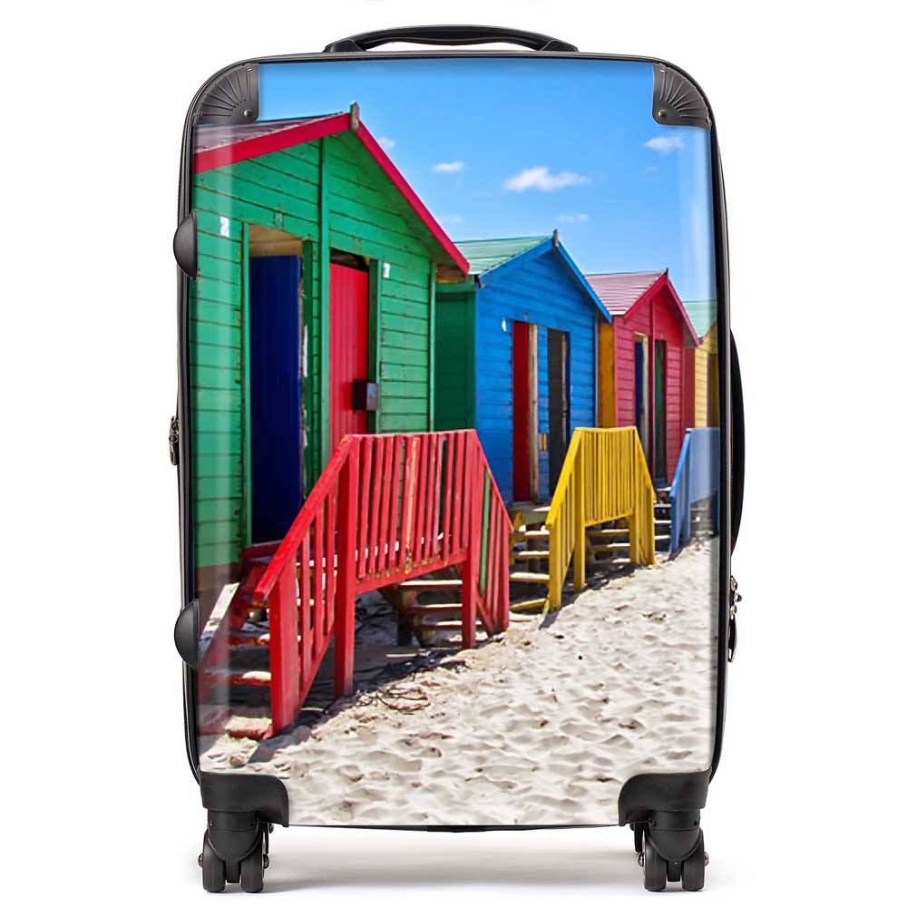 Beach Huts At Muizenberg Beach Suitcase