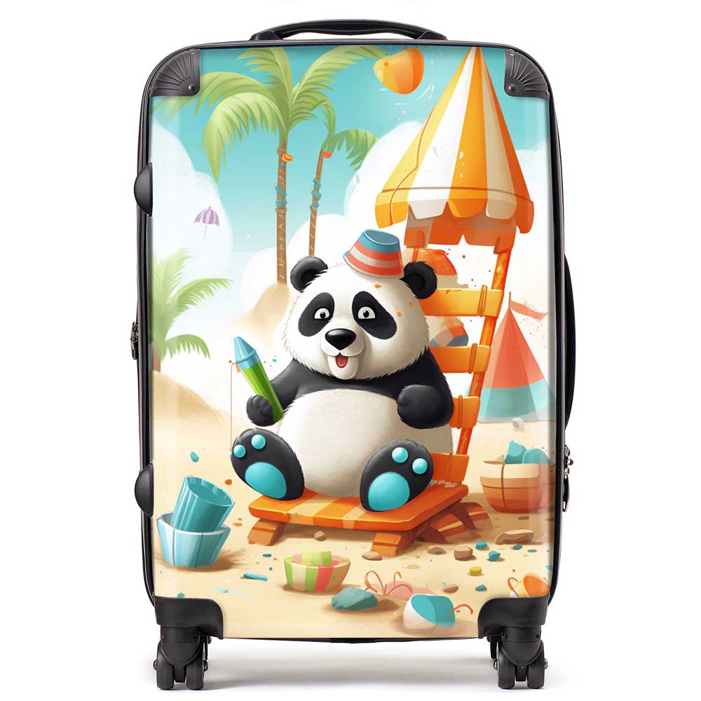 Panda On A Beach Holiday Suitcase