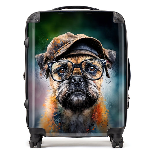 Border Terrier Dog Splashart Suitcase