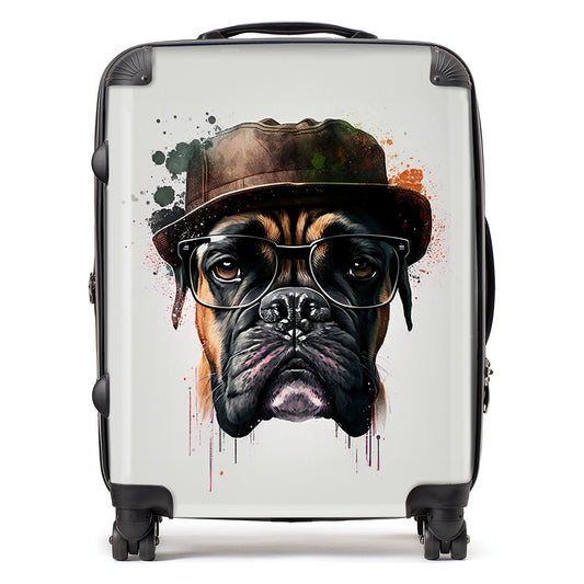 Boxer Dog Splashart Suitcase
