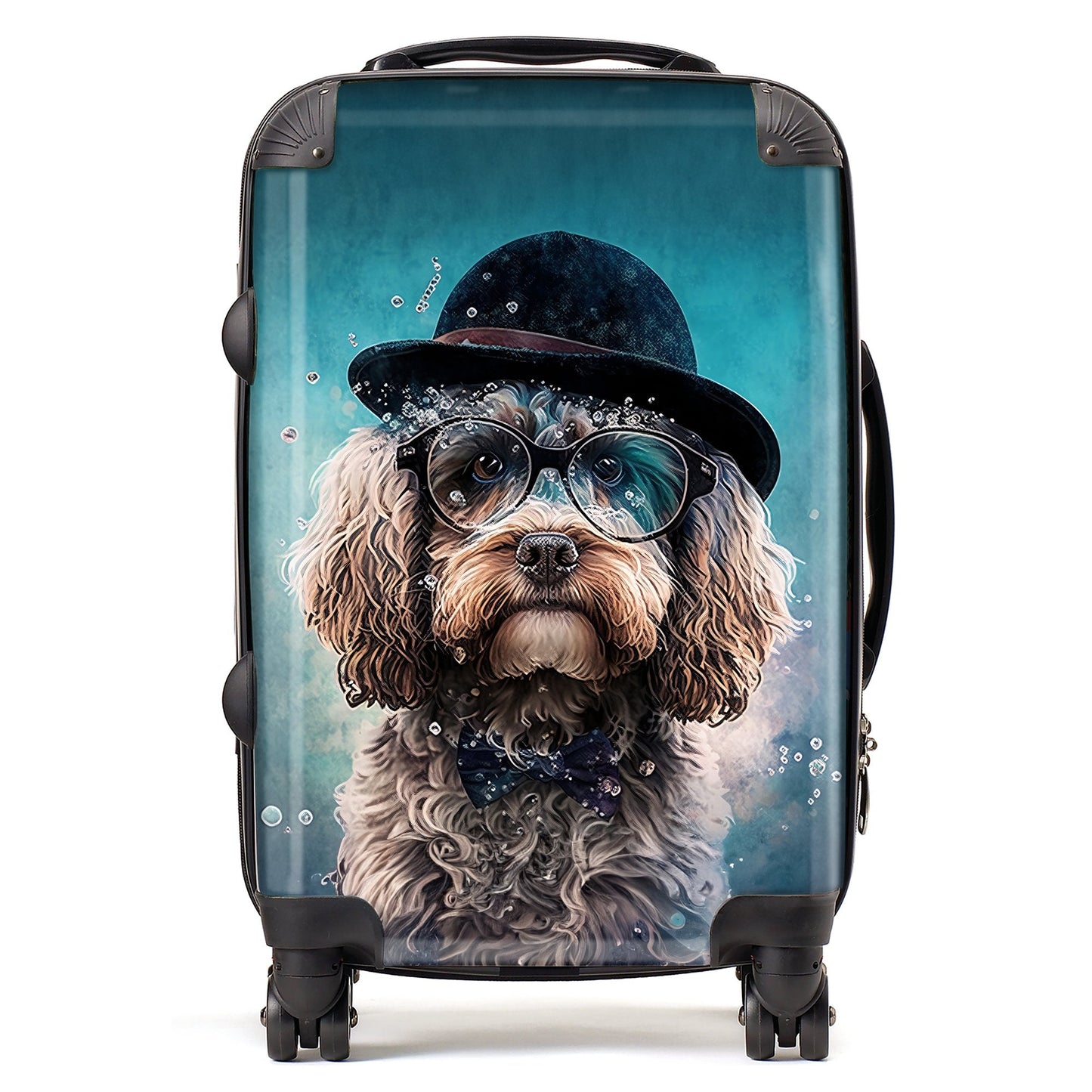 Cockapoo Dog Splashart Suitcase