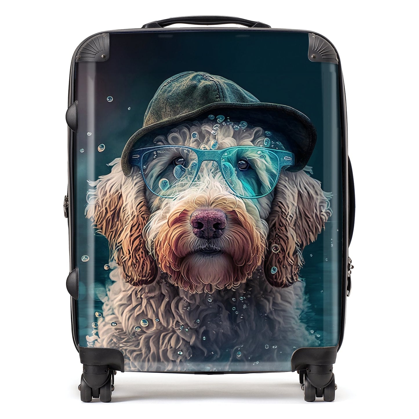 Labradoodle Dog Splashart Suitcase