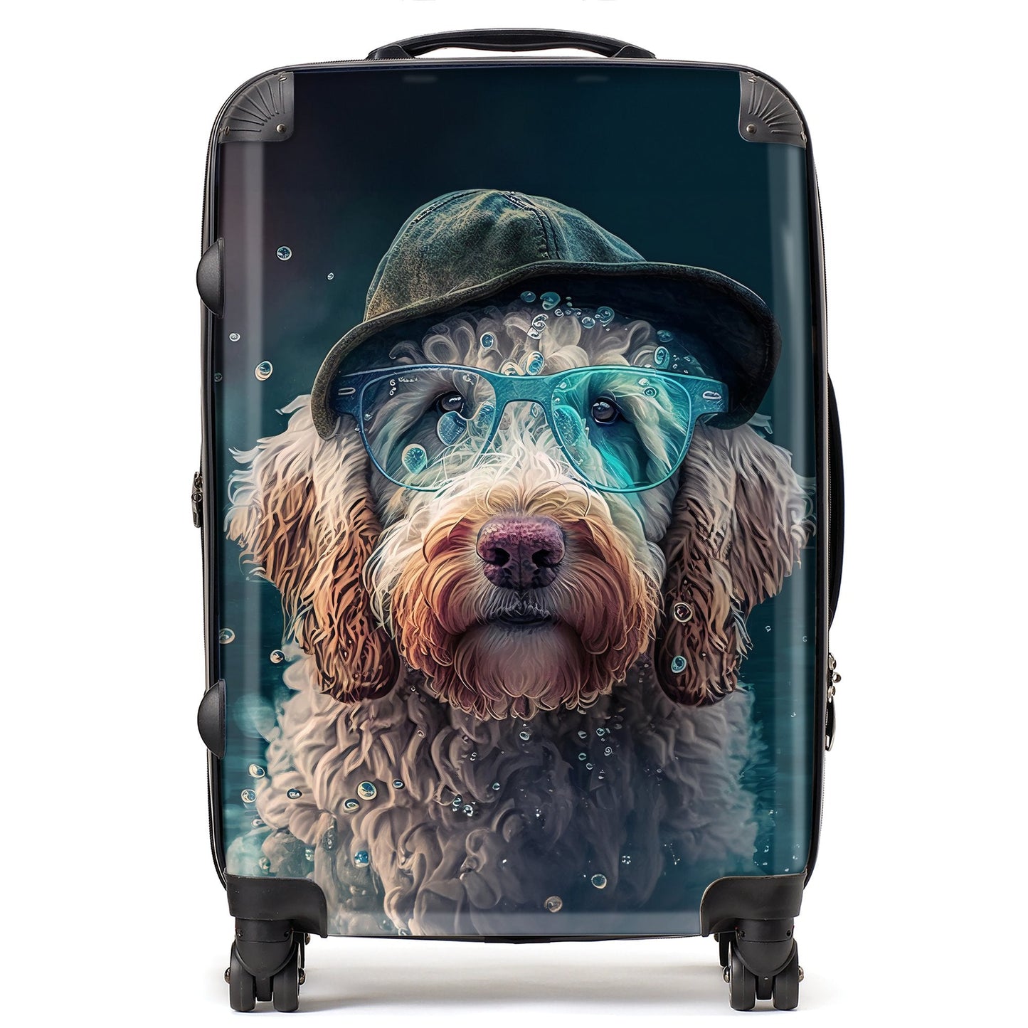Labradoodle Dog Splashart Suitcase