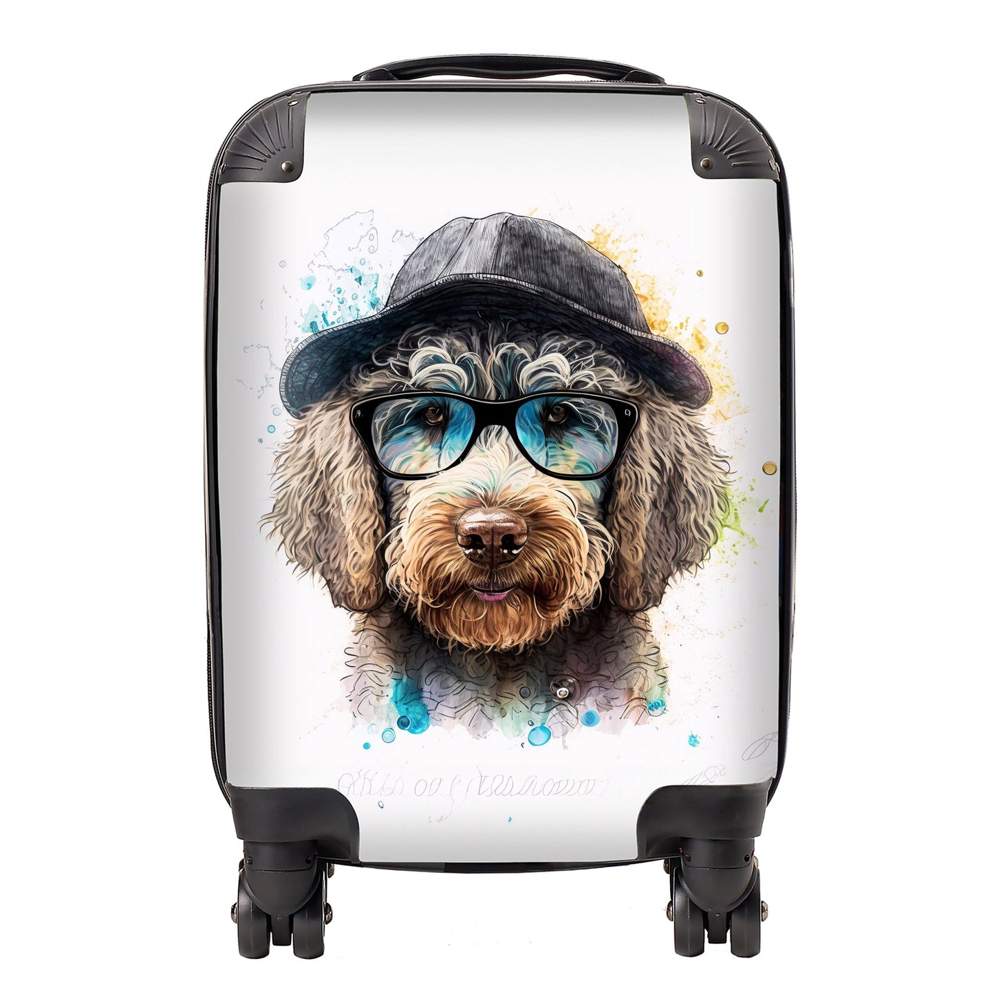 Labradoodle Dog Face Splashart Suitcase