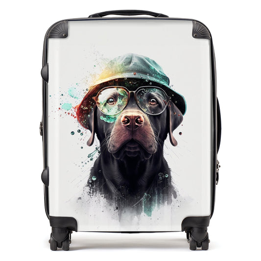 Labrador Retriever Dog Splashart Suitcase