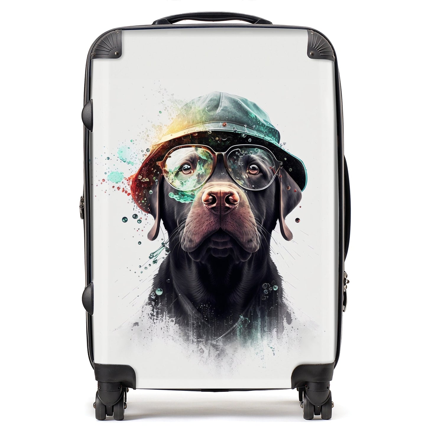 Labrador Retriever Dog Splashart Suitcase