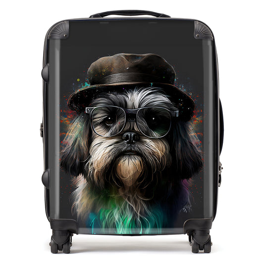 Lhasa Apso Dog Splashart Suitcase