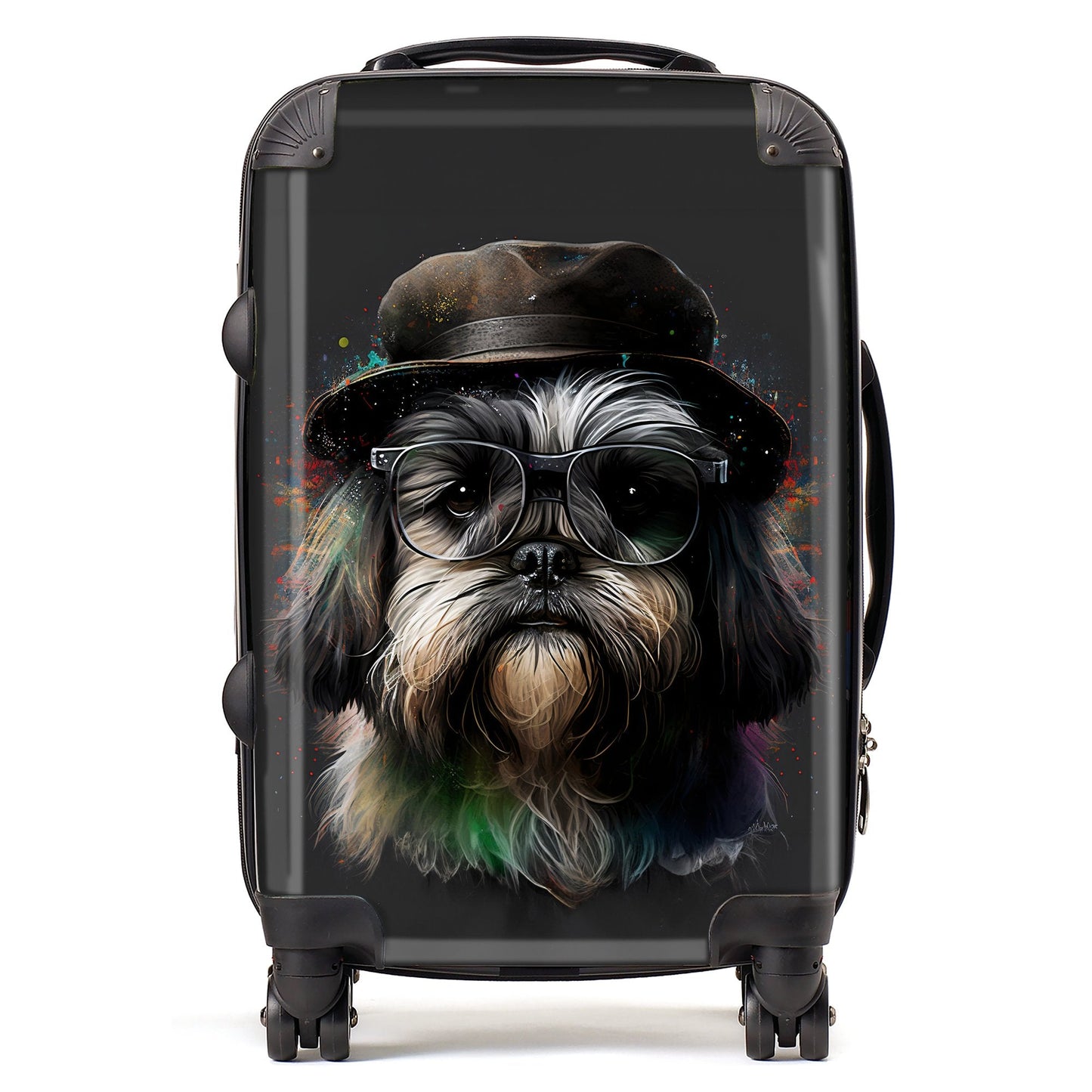 Lhasa Apso Dog Splashart Suitcase