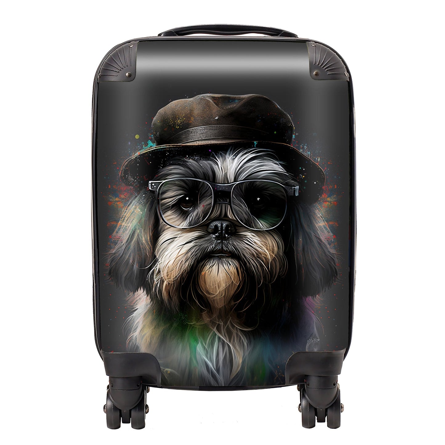 Lhasa Apso Dog Splashart Suitcase