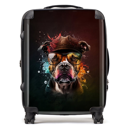 Staffordshire Bull Terrier Dog Splashart Suitcase