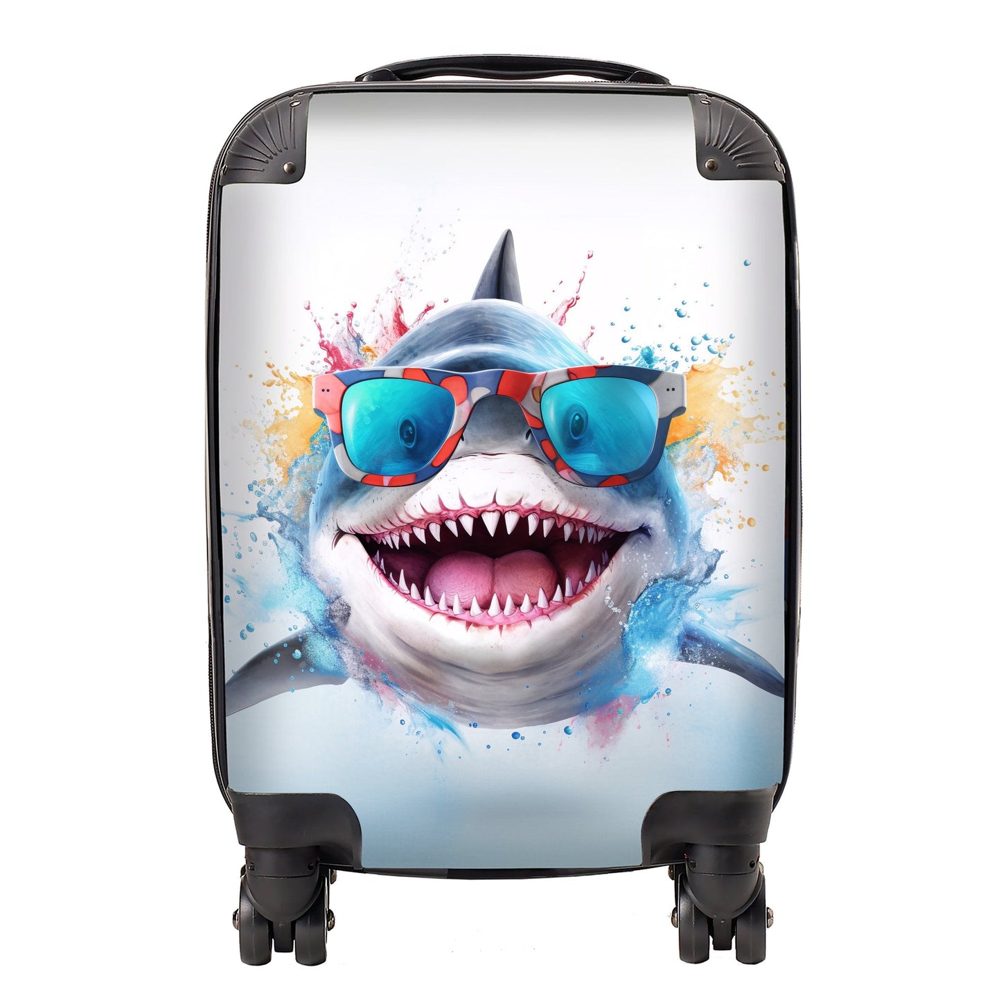 Splashart Shark In Glasses Suitcase